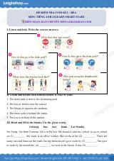 Đề thi học kì 2 Tiếng Anh 4 iLearn Smart Start - Đề số 6
